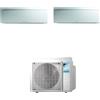 Daikin FTXJ25AS FTXJ35AS 2MXM68A Climatizzatore Dual Split Parete Emura3 Silver 9+12 R-32 WIFI Alexa Google