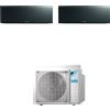 Daikin FTXJ25AB FTXJ35AB 2MXM68A Climatizzatore Dual Split Parete Emura3 Nero / Black 9+12 R-32 WIFI Alexa Google