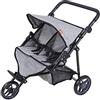 knorr toys KNORRTOYS.COM- Knorrtoys 16722-Zwillingspuppenwagen Duo Grey Passeggino per Bambole, Colore Jeans Grigi, 64 x 48 x 55 cm, 16722