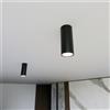 Plafoniera TECNO 1S da soffitto base GU10 Nera