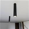 Plafoniera TECNO 1M da soffitto base GU10 Nera