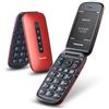 Senza Marca/Generico Panasonic KX-TU550EXR Telefono 4G Cellulare Essenziale per Anziani a Conchiglia,