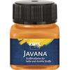 Kreul 90958 Javana - Colorante per tessuti chiari e scuri, 20 ml, vetro arancione brillante a base d'acqua, carattere pastoso, per timbri e stencil, dopo il fissaggio, lavabile