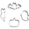 Keewah Mini set di formine per biscotti di Halloween, da 5,6 cm a 7,9 cm, 4 pezzi, in acciaio inox