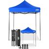 COBIZI Gazebo 2x2 Pieghevole Impermeabile senza Parete Laterale,Gazebo Esterno Resistente,Tende per Gazebo,Tendone Padiglione Pop Up per Feste Campeggio (2 per 2m Blu)