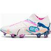 PUMA Scarpe da calcio FUTURE 7 ULTIMATE VOLUME UP FG/AG per donna, Bianco/Blu/Rosa/Altro