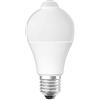 OSRAM Star Motion Sensor Classic A Lampadina LED, Attacco: B22d, Bianca Calda, 2700 K, 7 W, Equivalenti a 60 W, Opaco, LED Retrofit CLASSIC A, Opaco, Taglia Unica