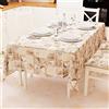 PETTI Artigiani Italiani - Tovaglia da Tavola, Tovaglia Cucina in Microfibra Antimacchia Disegno Cerchio Beige X12 Posti (140x240 cm) 100% Made in Italy