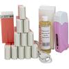 EpilWax - Kit ceretta Solo completo di: 1 scaldacera professionale - 12 Roll-On di cera Pro Rose da 100 ml, 100 strisce di ceretta, 250 ml di olio dopocera - (Serie Solo Rose 12)