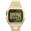 Timex Orologio unisex T80, 36 mm, cinturino in acciaio inox, quadrante digitale, cassa dorata TW2V74300