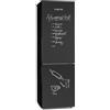 KLARSTEIN Miro XL - Frigo con Congelatore, Frigo: 180 L, Freezer: 69 L, 4 Ripiani in Vetro, 3 Vani sullo Sportello, 3 Cassetti nel Freezer, Design ZestfulART, Frontale a Lavagna, Colore: Nero