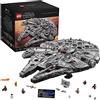 LEGO Star Wars Millennium Falcon, Modellino Esclusivo da Costruire da Collezione con Minifigure Ian, Leia, Chewbecca, C-3PO, Rey, Finn e BB-8, Idee Regalo 75192