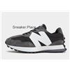 New Balance 327 Uomo Scarpe Sportive IN Grigio Scuro e Nero Stock Limitato