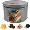 Scatola Rotonda Pieghevole Per Cappelli Da Viaggio - Grande, Con Coperchio, Per Uomo E Donna, Design Protettivo - Foto 3
