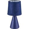 rabalux Lampada da tavolo NALANI BLU E14 1X MAX 40W H: 25 cm Ø13cm con interruttore via cavo