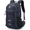 SKYSPER Zaino da Hiking 35L, Zaino Trekking Impermeabile con Copri pioggia Uomo e Donna Zaino Campeggio per Montagna Viaggio Trekking Escursione, Bogda35-blu