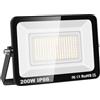 Willpower Faretto LED da Esterno 200W 20000LM Faro LED IP66 Proiettore LED 3500K Bianco Caldo Lampada Luce di Sicurezza a LED 85V-265V Illuminazione per Giardino Garage Cortile Patio Corridoio