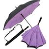 iX-brella Ombrello rovesciato con apertura automatica, Nero/viola chiaro, 104 cm, Ombrello invertito