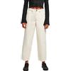 Urban Classics Ladies High Waist Wide Leg Cropped Denim Pants Pantaloni, Sabbia, W26 Donna