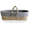 Clair de Lune Marshmallow - Cesta di ricambio in vimini e palma, 104 x 72 cm, colore: grigio