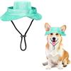 OTKARXUS Cappello da sole per cani, 1 cappello da pescatore regolabile per cani da principessa, con fori per le orecchie, visiera rotonda per cani e pescatori, per cuccioli, cani di piccola taglia, gatto