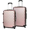 CELIMS - Set Valigie Oro Rosa| Valigie Media + Valigia Grande | Trolley Grande + Trolley Medio | Valigia 20 kg + Valigia 23 kg