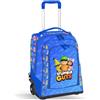 PRESTIGE & DELUXE Trolley Zaino Scuola Stumble Guys blu + omaggio 7 penne cancellabili e portachiave personaggio