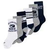 NIKE 6PK VARSITY CREW SOCK multicolore (001)