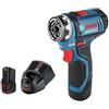 Bosch GSR 12V-15 FC Professional 1300 Giri/min Senza chiave 600 g Nero, Blu