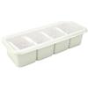 Agatige Portaspezie, Contenitori per condimento a scatola di sale con coperchi e cucchiaio per ripiano della cucina 4 scomparti(verde)