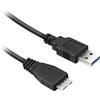 Ekon Cavo USB-A Micro USB-B, USB 3.0, maschio maschio, 1 metro, antipiega, per hard disk e lettori CD/DVD esterni