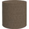 HOMCOM Poggiapiedi 2 in 1 con Rivestimento Rimovibile in Tessuto Effetto Lino, Ø41x41 cm, Marrone