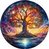 Jigfoxy Puzzle in legno per adulti, albero della vita, puzzle in legno, puzzle per adulti, giocattolo educativo unico a forma di animale, per amici della famiglia, L-34,5 x 34,5 cm, 300 pezzi