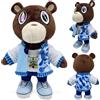 WELLXUNK Kanye Teddy Bear, Bambola Di Pezza Orso Carino, Giocattolo di Peluche a Orsacchiotto, Cartoon Teddys Bear Peluche, Peluche Orso Di Laurea, Peluche a Forma di Orso Kanye, per Bambini, Fan