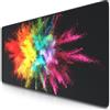 TITANWOLF - XXL Tappetino per Mouse da Gioco - Gaming Mousepad Extra Grande 900 x 400mm - Mousepad Pad con Base in Gomma Antiscivolo - Spessore 3mm - Nero - Modello Color Explosion