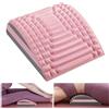 FFTANXS Cuscino Lombare Stretching, Cuscino Ergonomico Massaggiatore Schiena Lombare, Supporto Lombare Massaggiatore,Yoga Accessori, Barella Stretching del collo e Della Schiena,Allevia mal di schiena(Rosa)