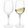 HAHASHOW Divino Calice Vino Bianco, 100% Tritan-Plastica Bicchiere da vino rosso, Adatto alla Lavastoviglie, 355ml, Set di 2