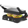 Taurus - Grill Elettrico Grill&Co GR1500X | 1500W | Piastre Antiaderenti 27,5x17,3cm | Coperchio Basculante 180º | Termostato Regolabile | Base Antiscivolo | Vaschetta Raccogligocce
