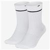 Nike U SNKR SOX ESSENTIAL CRW 2PR Calzini, Uomo, white/black/black, L