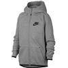 Nike Tech Fleece Full-Zip Essentials, Felpa Bambino, Dk Grey Heather/Black, XL