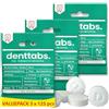DENTTABS Pastiglie per spazzolini da denti, 375 pezzi, menta con fluoro, vegane e senza plastica, 6 mesi, pulizia delicata e cura sostenibile