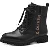 s.Oliver Stivali da Donna in Pizzo Flat 5-25222-43, Stivaletto, Nero, 40 EU