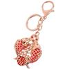Lachineuse 2504, Portachiavi Unisex - Adulto Doré et Rouge Rosé 10x6x1cm