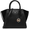 Michael Kors SM TZ Satchel, Borsa Donna, Black, Unica