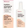 Redcare Spray repellente per insetti DEET 50% 100 ml con dosatore