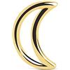 SINGULARU - Orecchino Singolo Mini Moon Shape Oro - Orecchino in Argento Sterling 925 con Finitura Placcata in Oro 18kt - Chiusura Dado a Pressione - Orecchino Singolo - Gioielli da Donna