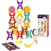 Battat Education Amore Wooden Stacking Monkeys, Multicolore, Medium, BE3727Z