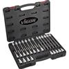 Vigor Set di bit per cacciavite a brugola ViGOR V1919, Set di utensili da 30 pezzi, attacco: quadrato 12,5 mm,1/2 pollice, misura della chiave: 5 19 per l'utilizzo manuale nella valigetta degli utensili