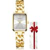 CIVO Orologio Donna Acciaio Inossidabile Analogico Orologio da Polso Rettangolare Impermeabile, Elegante Regalo per Donna