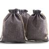 DAHI 25 Pz Sacchetti di Iuta, 13x18 cm Sacchetti Regalo di Juta con Coulisse, Sacchi di Iuta Lino, per Gioielli Feste Bomboniere Matrimonio Natale (Grigio)